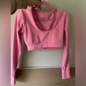 NWOT Agent 84Barbie Blank workout crop top